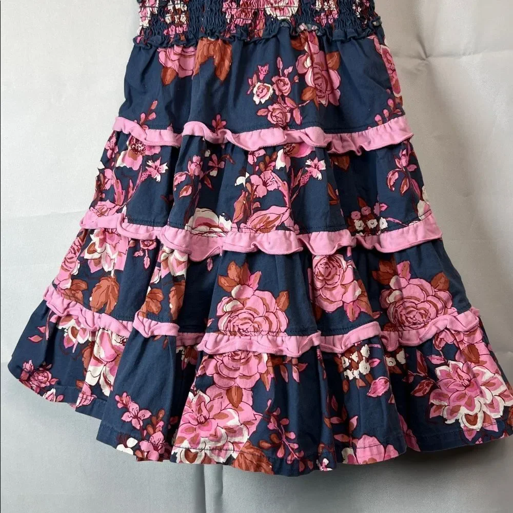 Matilda Jane Enchanted Garden Clarabelle Halter  blue and pink floral dress 2